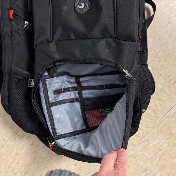 Large Backpack with Red Highlights - Picture 3 of 11